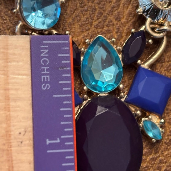 ♥️ Blue and Gold necklace and bracelet-costume jewelry - Picture 5 of 7